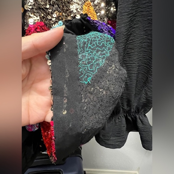 Alice + Olivia Gold Sequin Heart Mini Dress - Picture 9 of 10